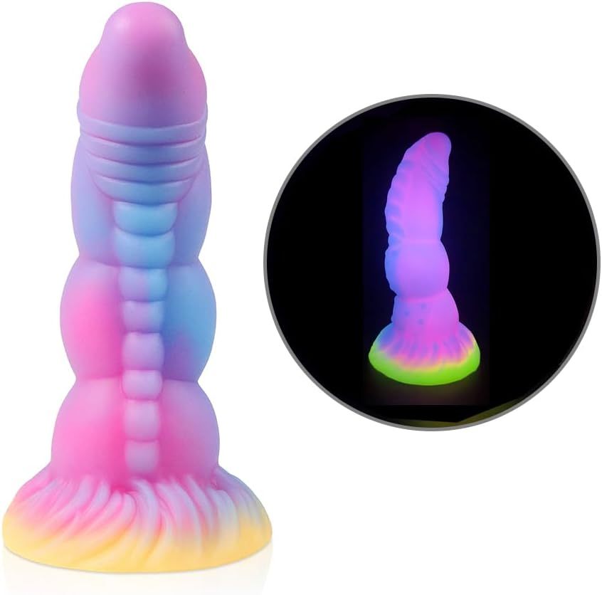 8.18'' Fantasy Monster Dildo with Multi-Texture Design & Glow-in-the-Dark Effect - image 1