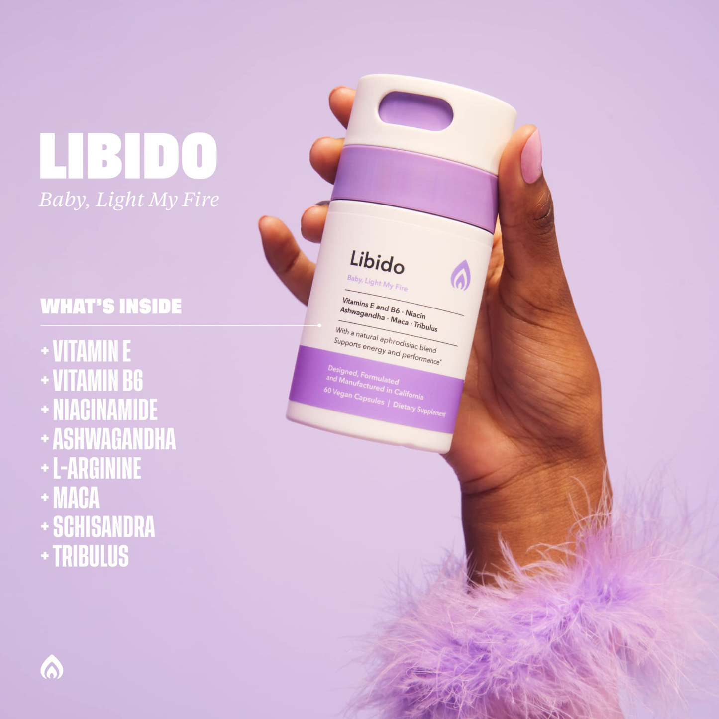 Libido Blend (60 Capsules) Natural Aphrodisiac Blend with Maca, Ashwagandha, Vegan, Non-GMO -WeLovePlugs