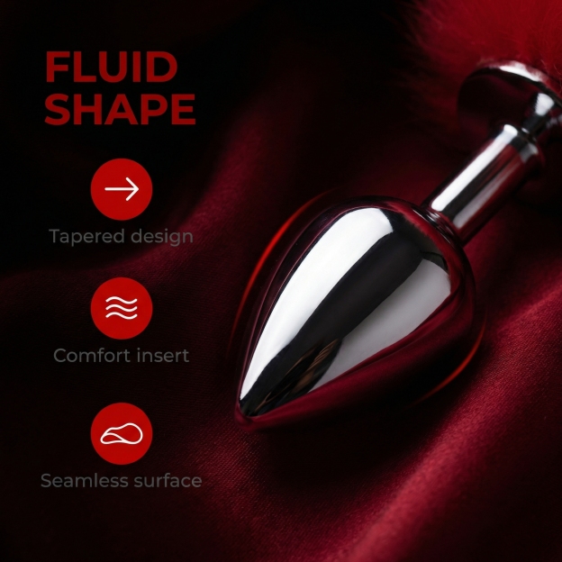 Red Fox Tail Butt Plug • 18.1 Inch Tail - image 4