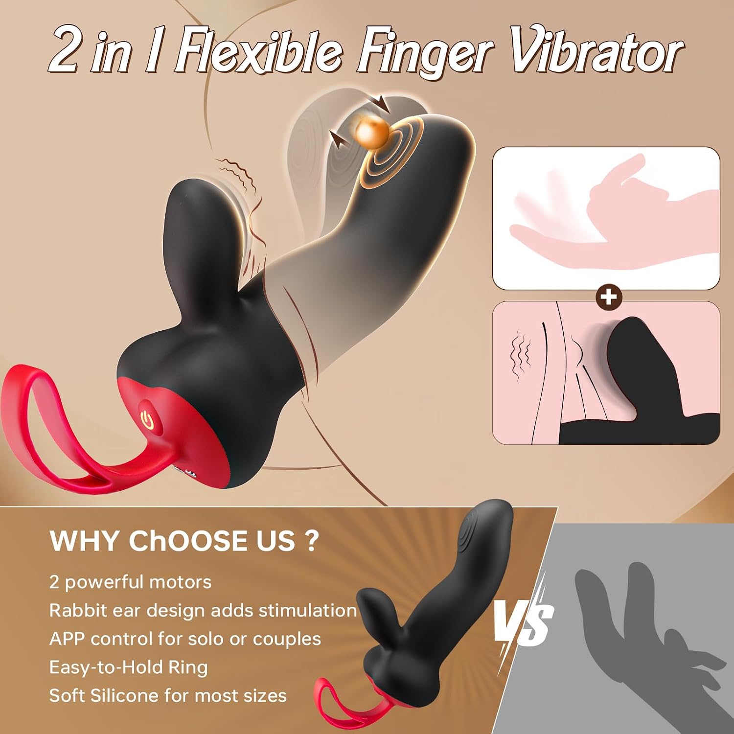 Smart 2-in-1 App-Controlled Dual Motor Vibrator - image 1