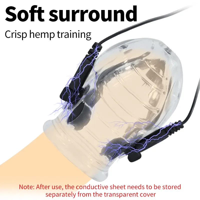 Electric Shock Penis Sleeve Glans Ring BDSM Sex Toy -WeLovePlugs