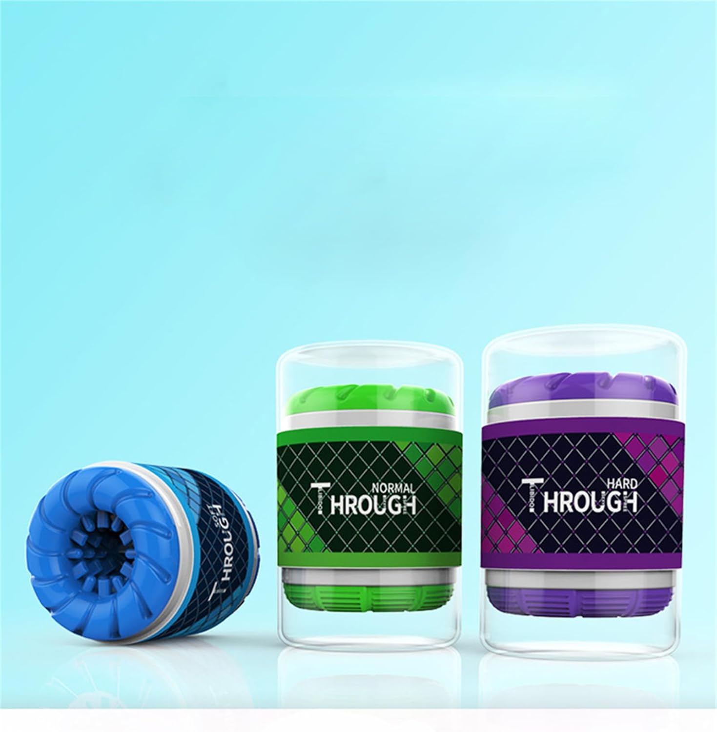 Male Penis Exercise Trainer Triple Texture Masturbation Cup-WeLovePlugs