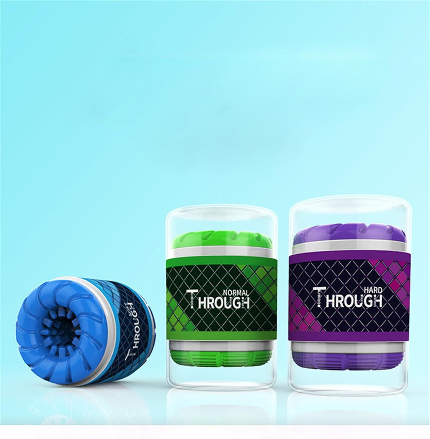 Male Penis Exercise Trainer Triple Texture Masturbation Cup-WeLovePlugs