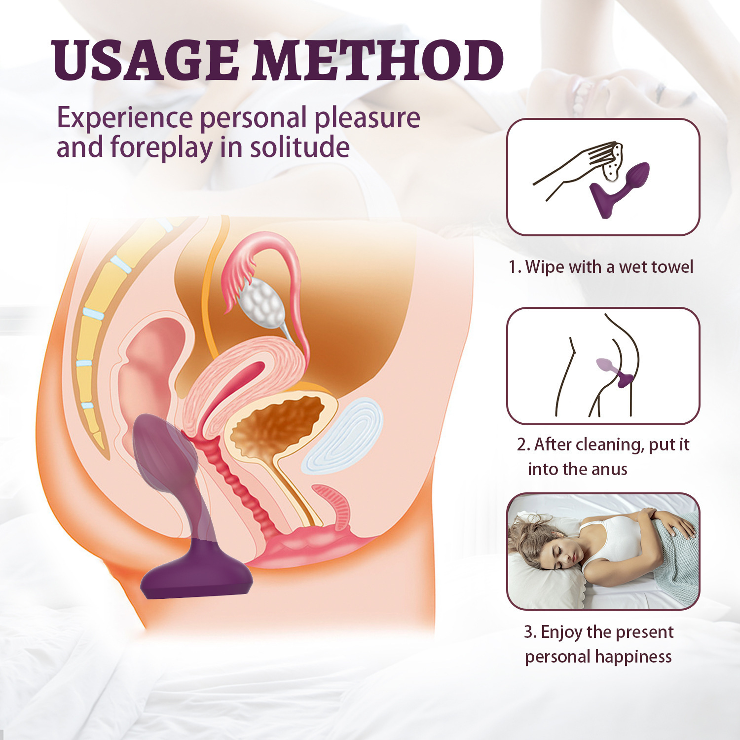 SilkyTouch Remote Control Vibrating Anal Butt Plug-WeLovePlugs