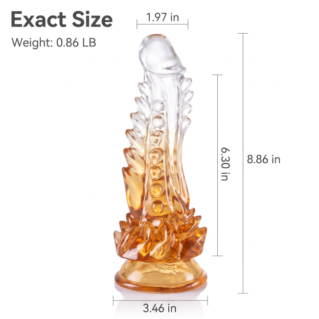 Crystal Clear Curved TPE Dildo for Women – 8.86 Inches - image 12