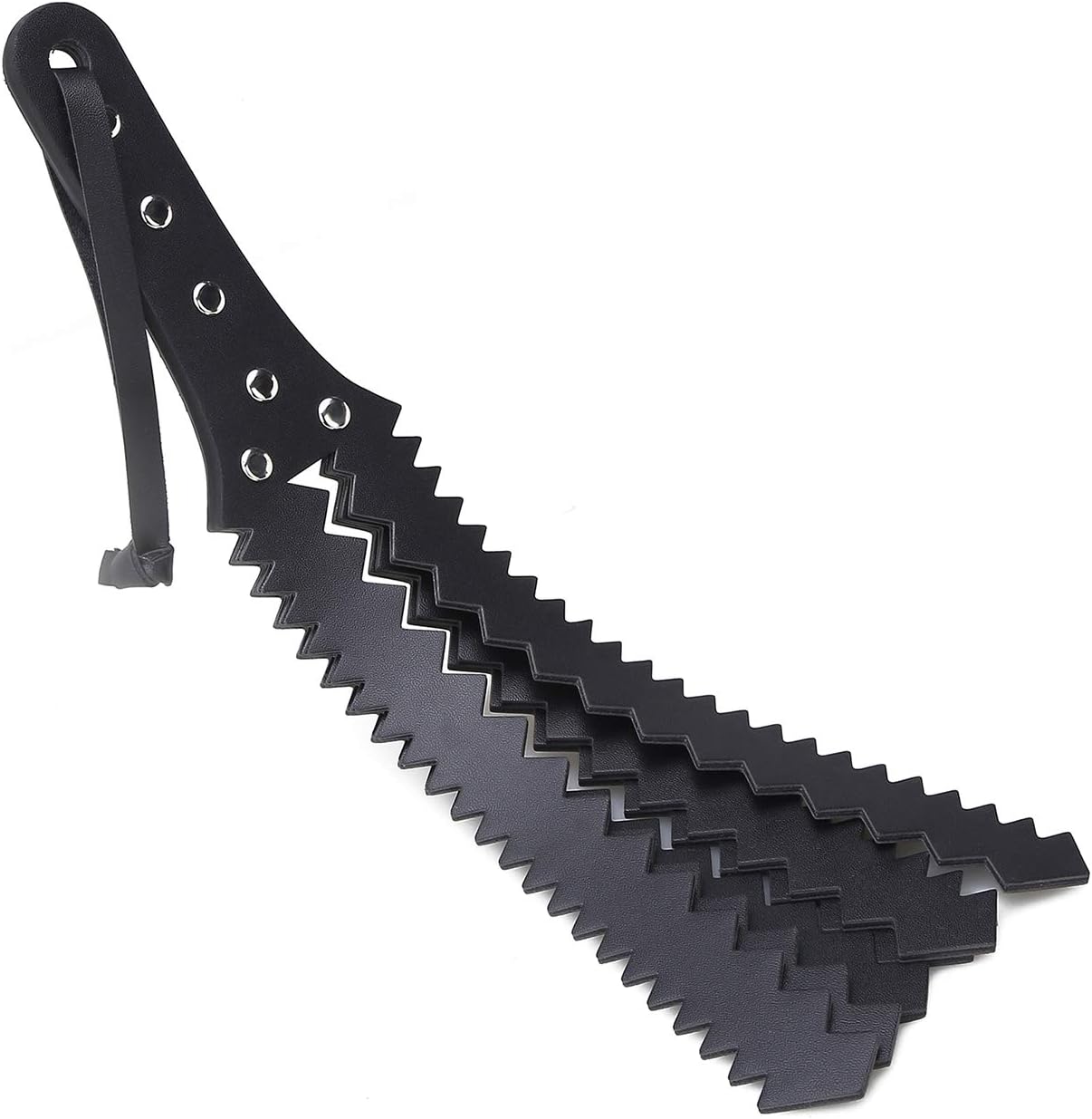 Serrated Faux Leather Flogger - Black - image 1