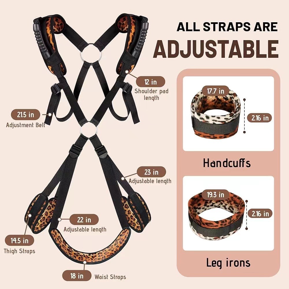 Leopard Print Wearable Sex Swing & Bondage Slave Bdsm Set - image 3