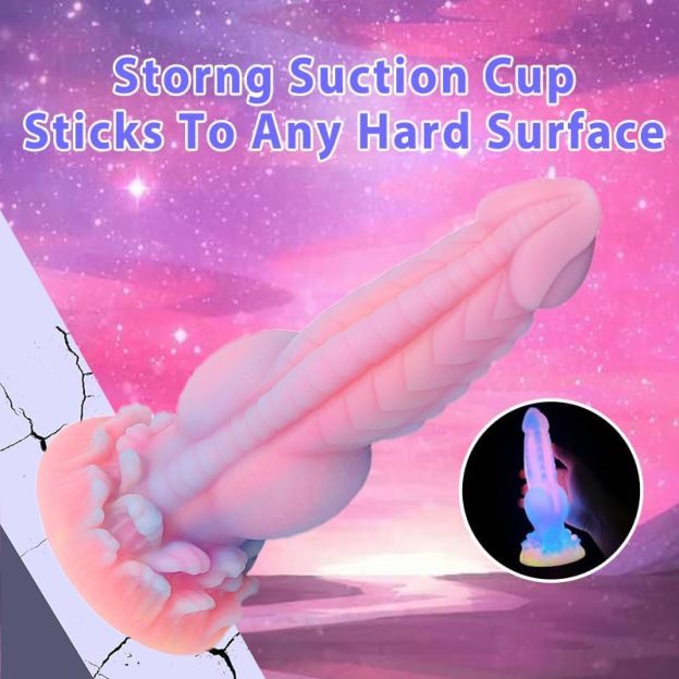 8.85'' Dog Knot Dildo with Multi-Texture Design & Glow-in-the-Dark Effect - image 4