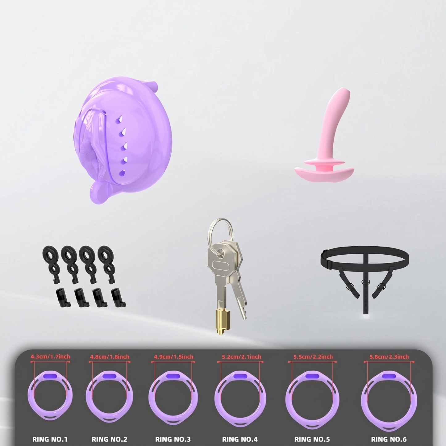 Aegis Flex Magnetic Silicone Chastity Cage - Purple - image 7