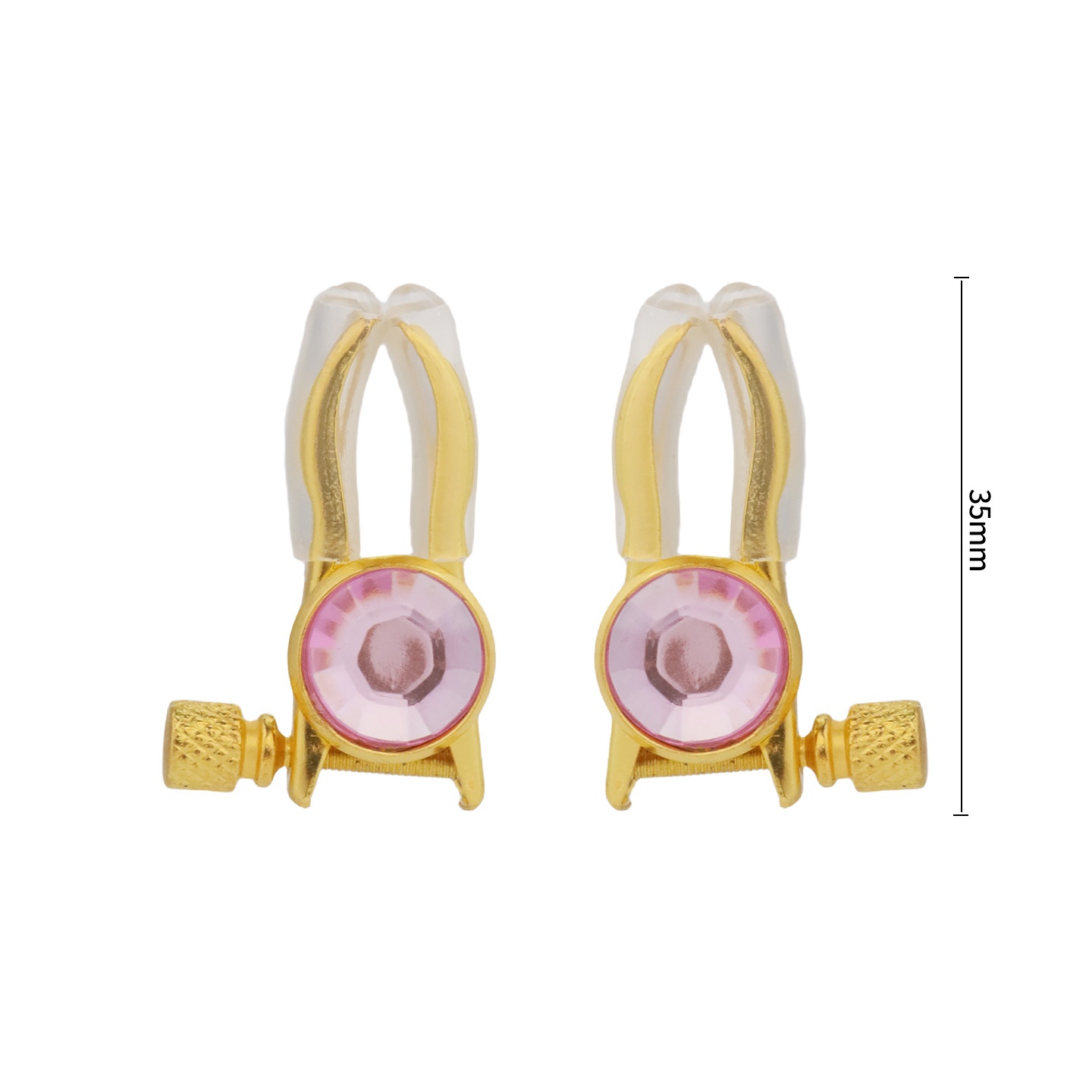 Crystal Base Adjustable Nipple Clamp - Pink - image 9