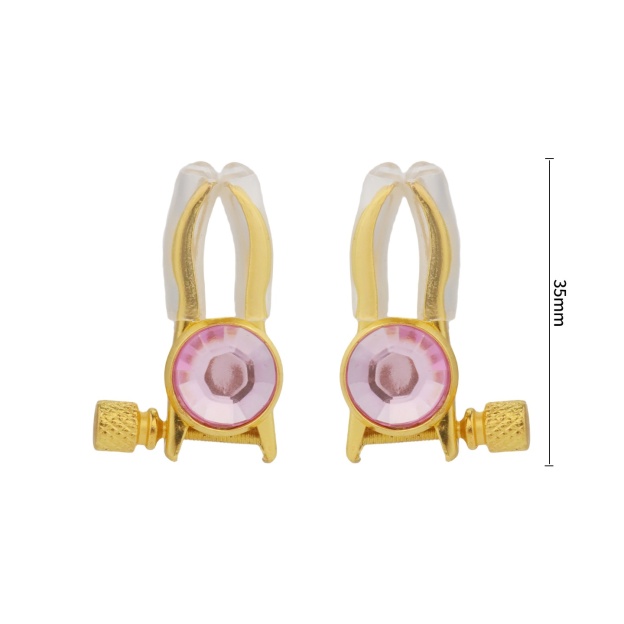 Crystal Base Adjustable Nipple Clamp - Pink - image 9