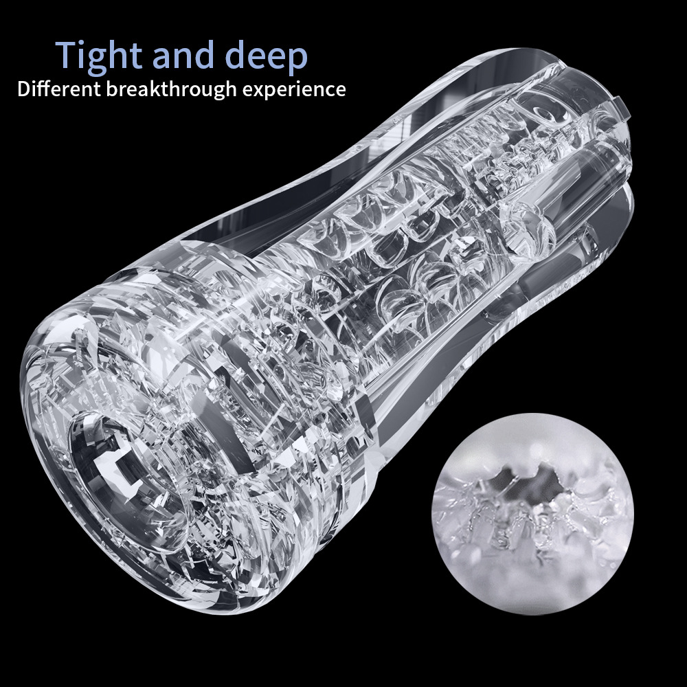 Male Masturbator Cup Soft Silicone Massager for Men Toys-Blue With Vibrations-WeLovePlugs