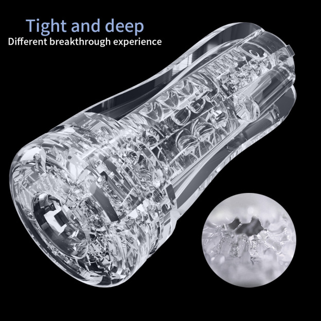 Male Masturbator Cup Soft Silicone Massager for Men Toys-Blue With Vibrations-WeLovePlugs