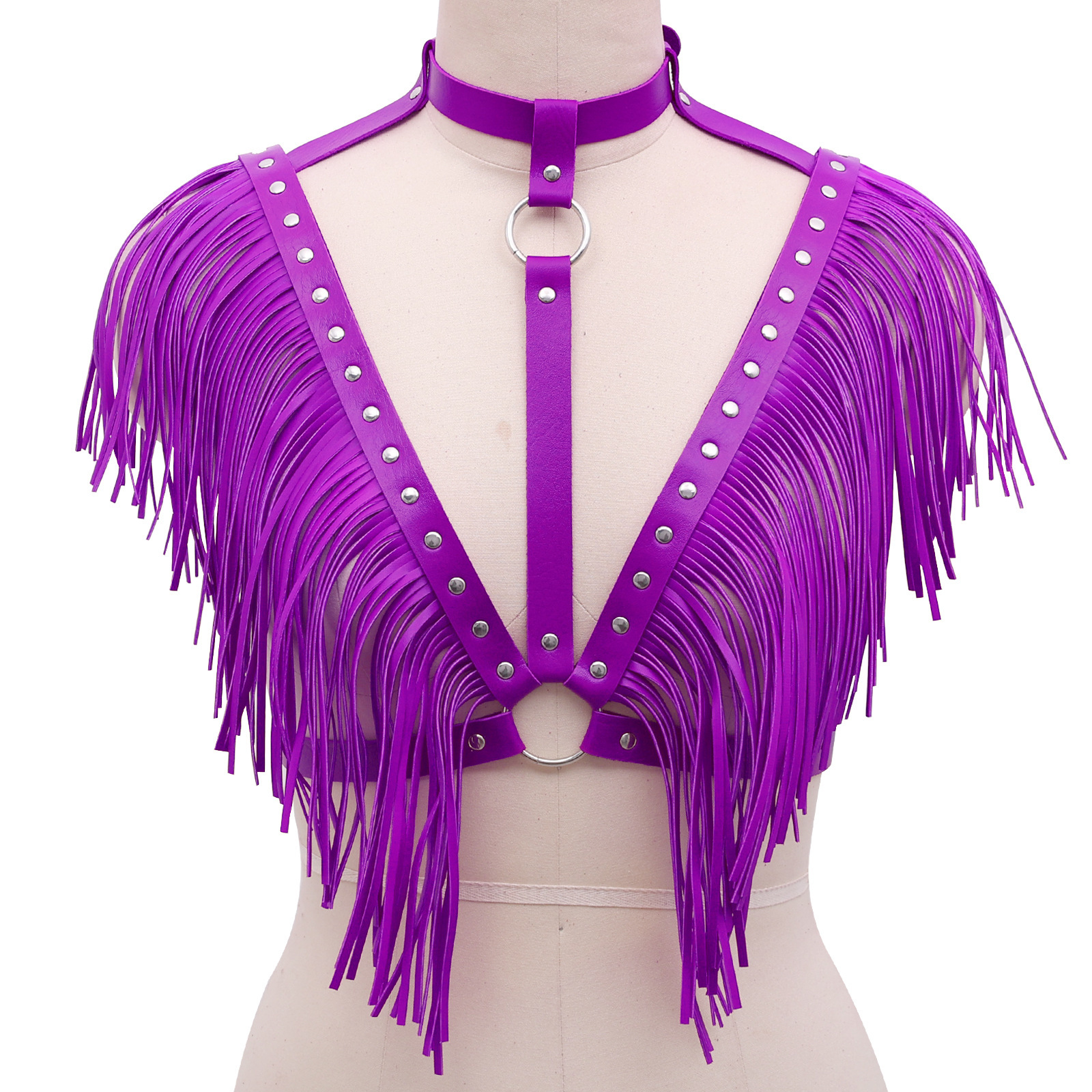 FlexLuxe Adjustable Lingerie Harness Tassel Cape-WeLovePlugs