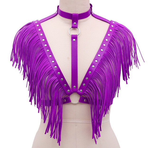 FlexLuxe Adjustable Lingerie Harness Tassel Cape-WeLovePlugs