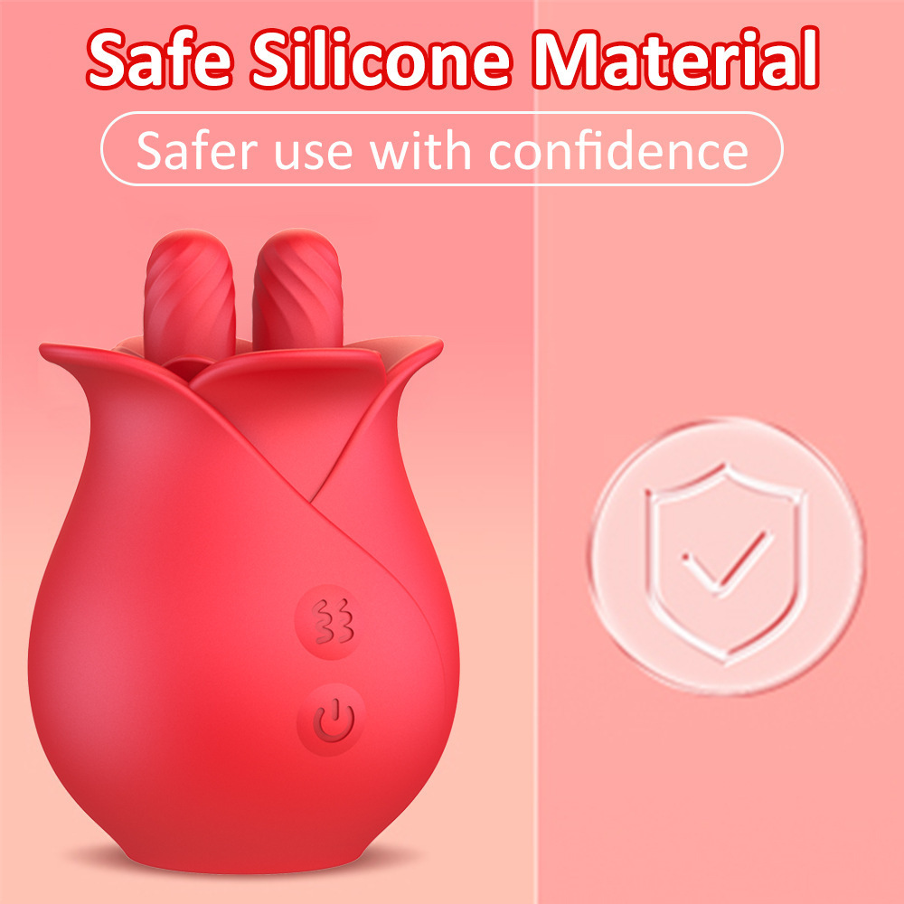 Double Tongue Lick Vibrator With 10 Frequency -WeLovePlugs