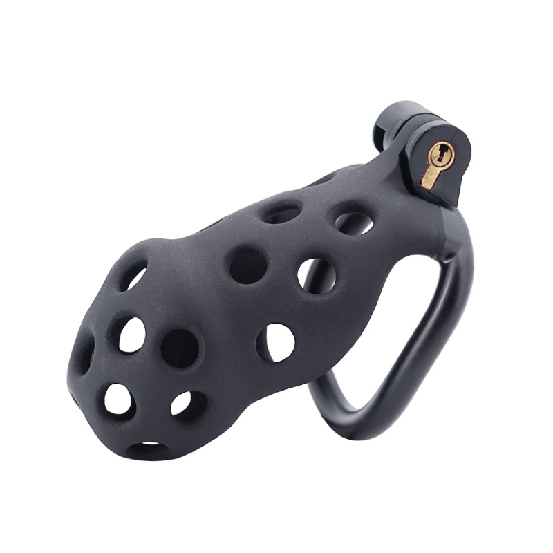Chastity Cage with 4 Rings & Key - Multiple Holes C - image 5