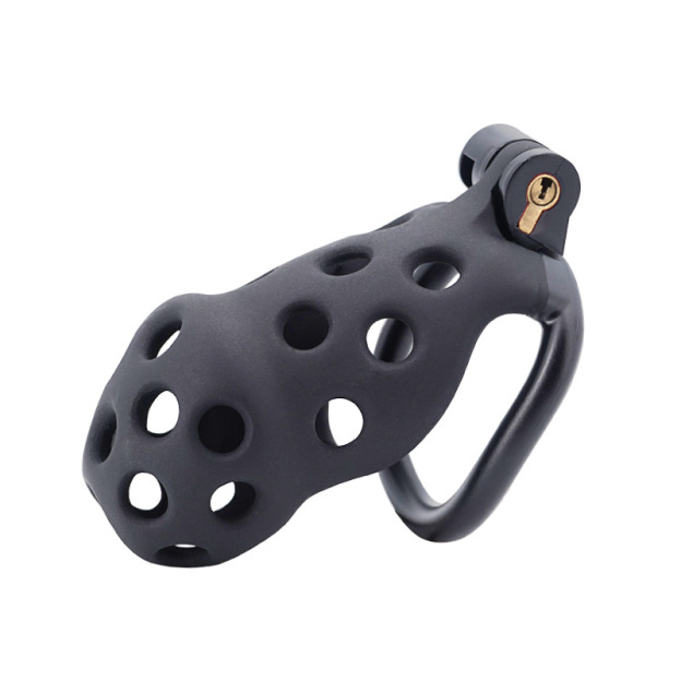 Chastity Cage with 4 Rings & Key - Multiple Holes C - image 5