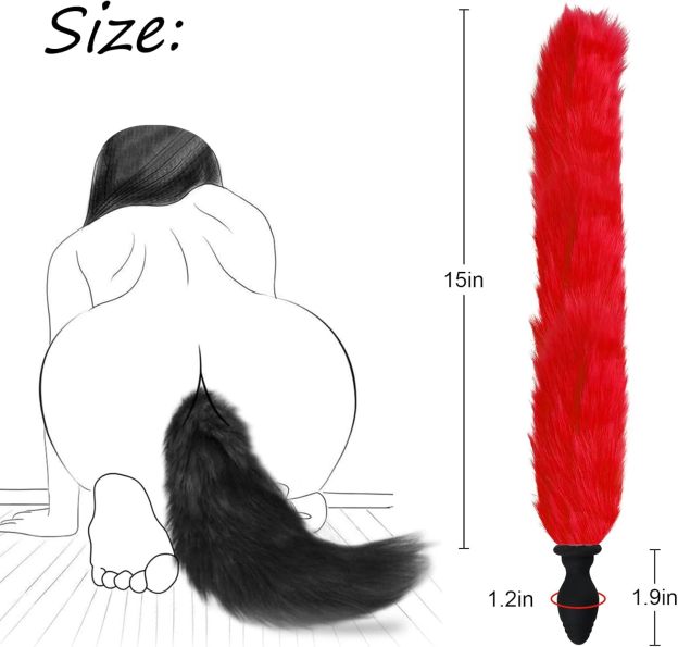 Multicolor Fox Tail Light Up Butt Plug with Remote 
