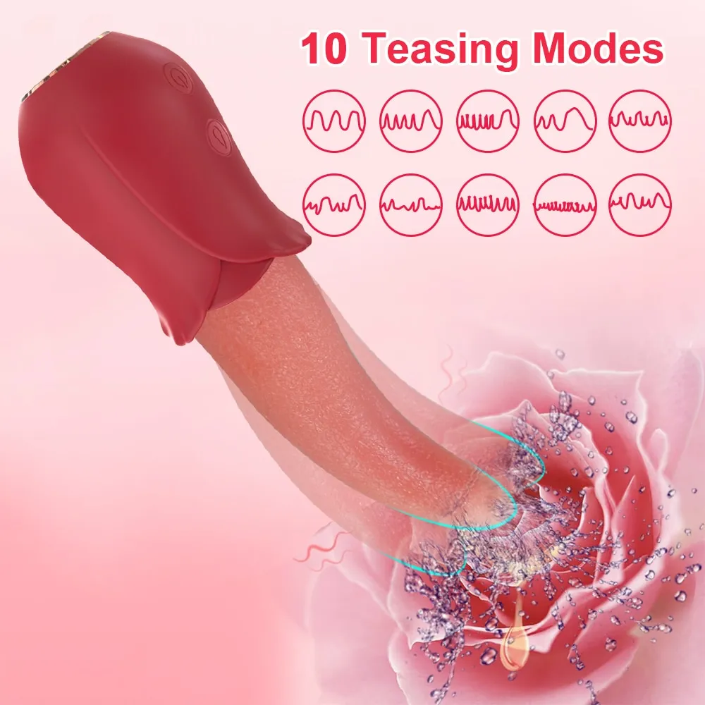 rose toy licking Brafzid + Rose Tongue Licking Vibrating Toy main image 0