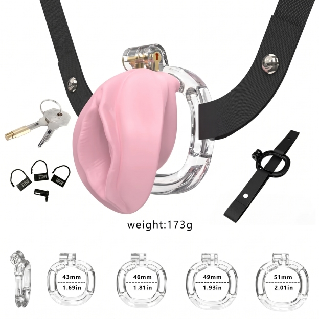 StealthFlex Adjustable Chastity Cage - Pink - image 5