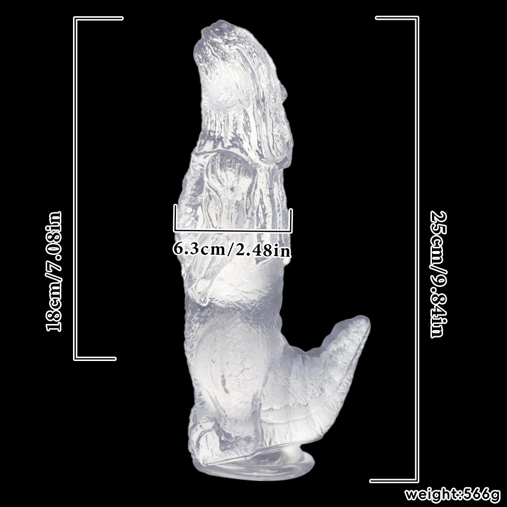 Godzilla-inspired Silicone Dildo - Clear - image 6