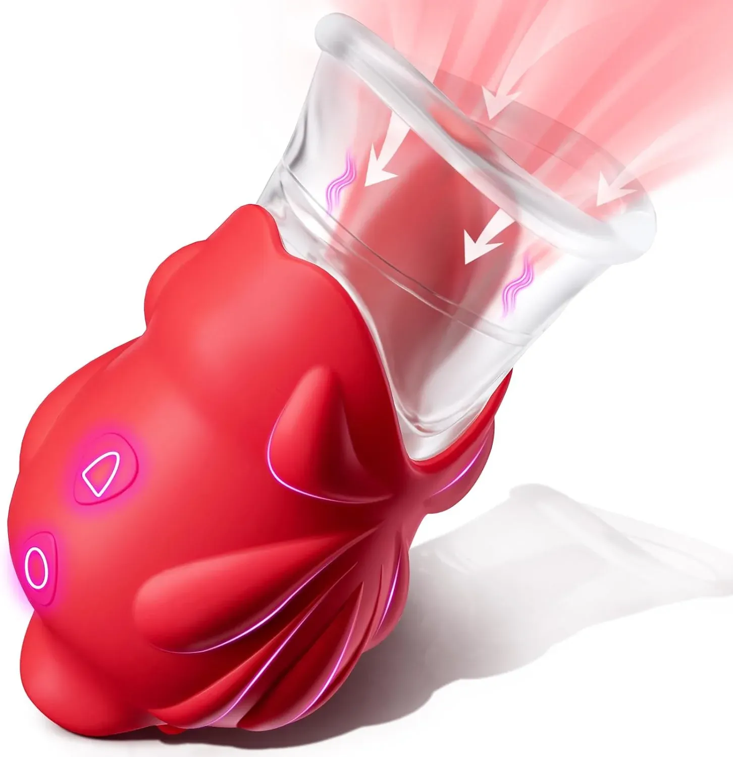 2 In 1 Rose Sucking Toy Clits Vibrators 10 Licking Suction Modes Clitoral Stimulation -WeLovePlugs