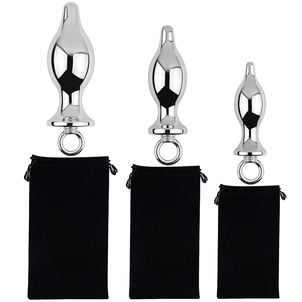 Metal Anal Plug with Pull Ring - image 8