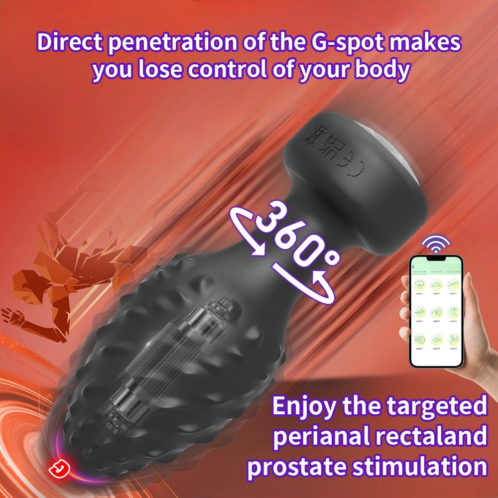 10-Mode 360° Rotating App-Controlled Anal Plug - image 5