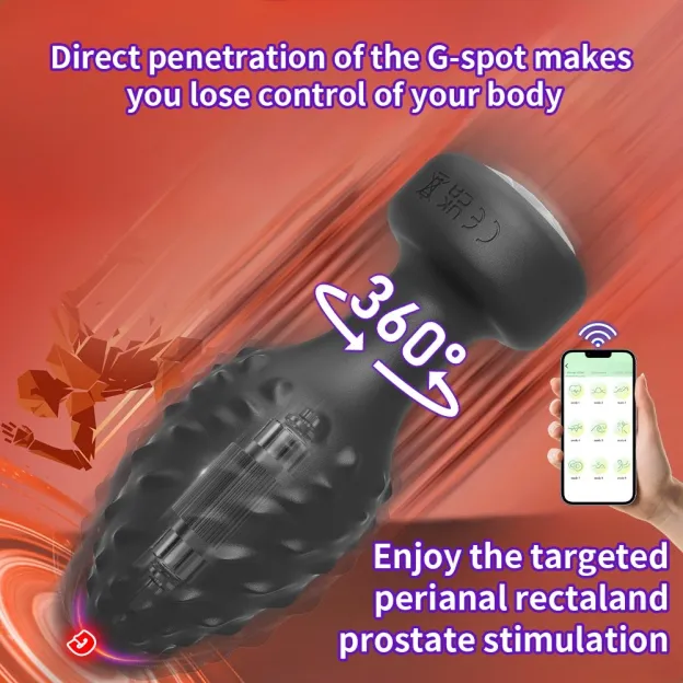 10-Mode 360° Rotating App-Controlled Anal Plug - image 5