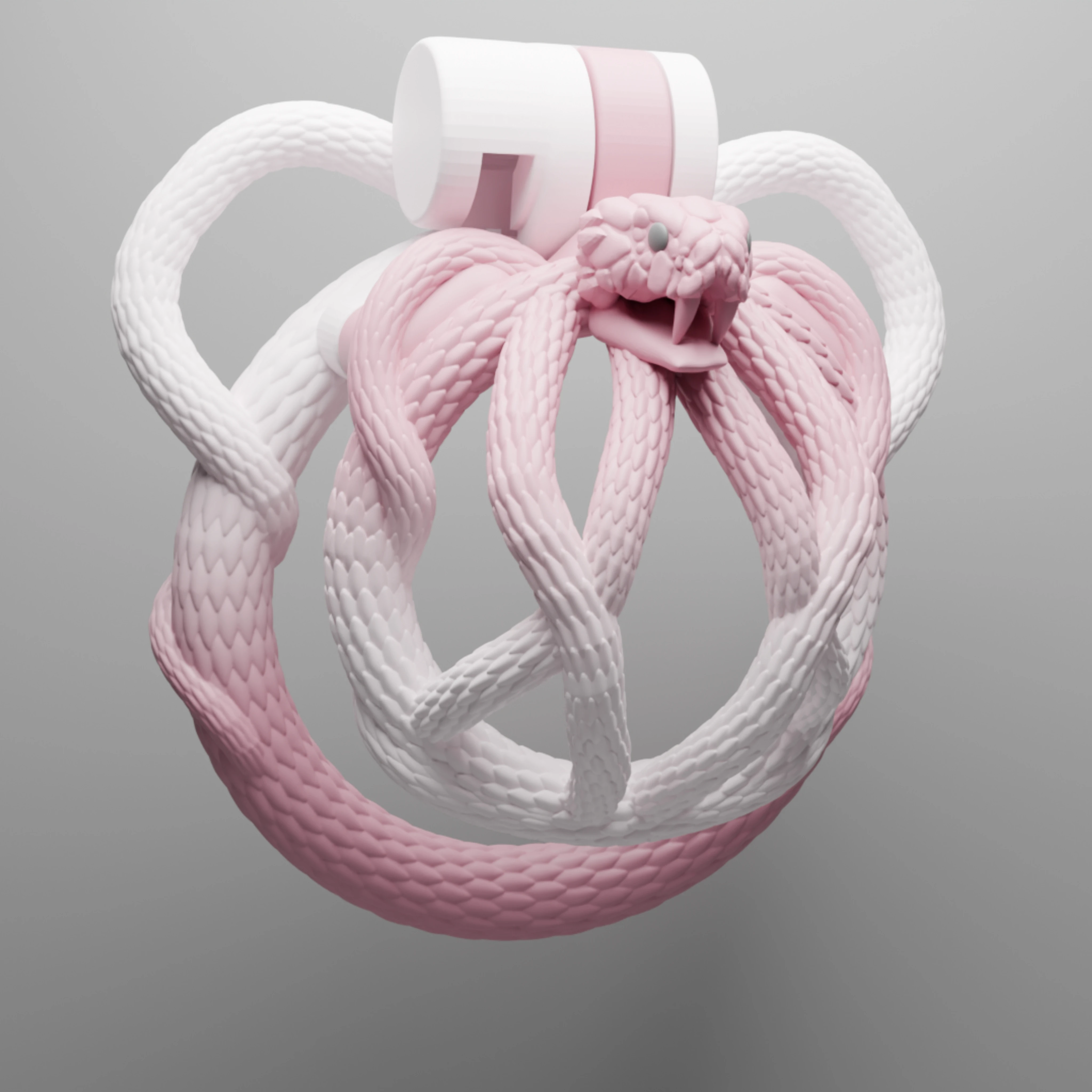 Pink Serpent Chastity Cage - Pink - image 1