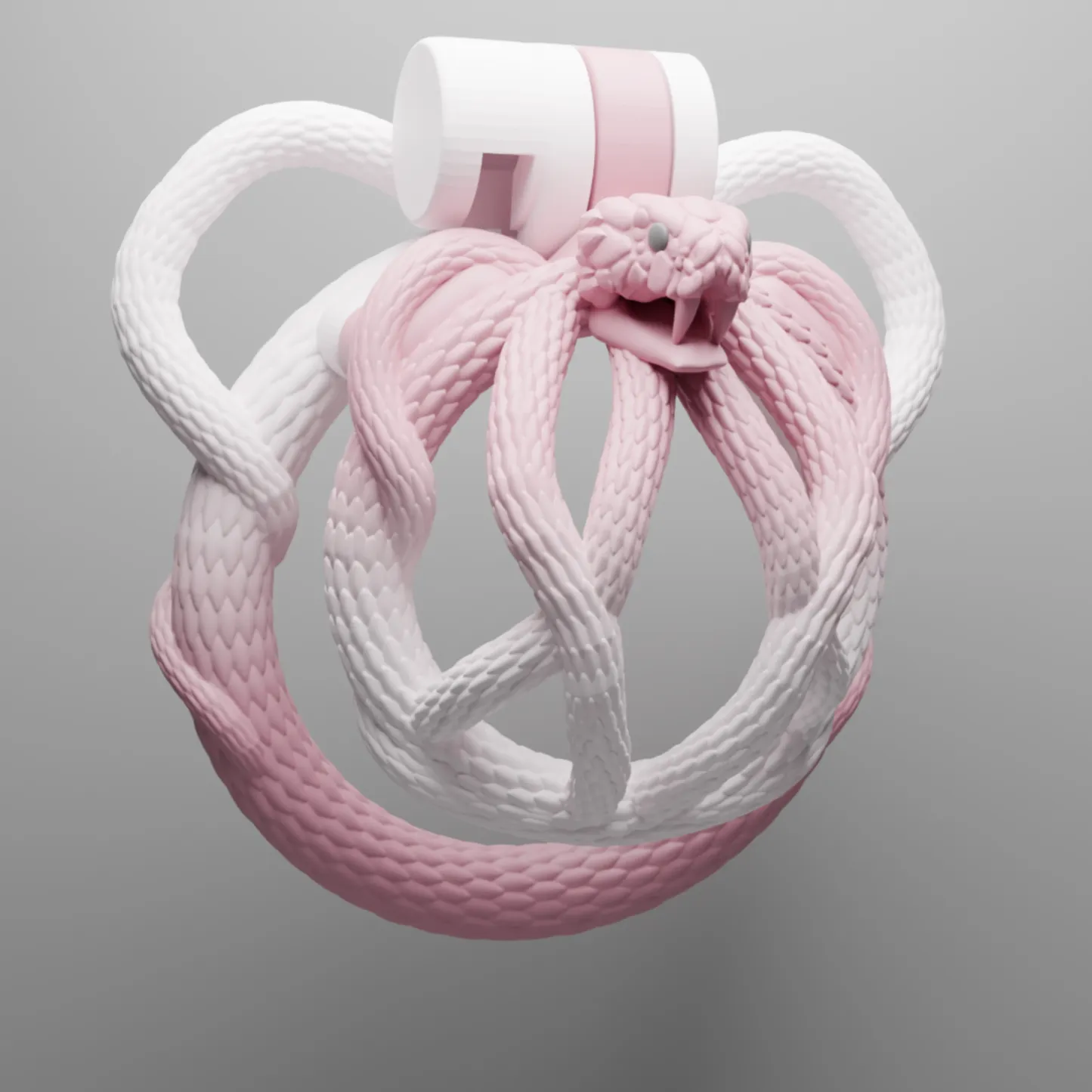 Pink Serpent Chastity Cage - Pink - image 1