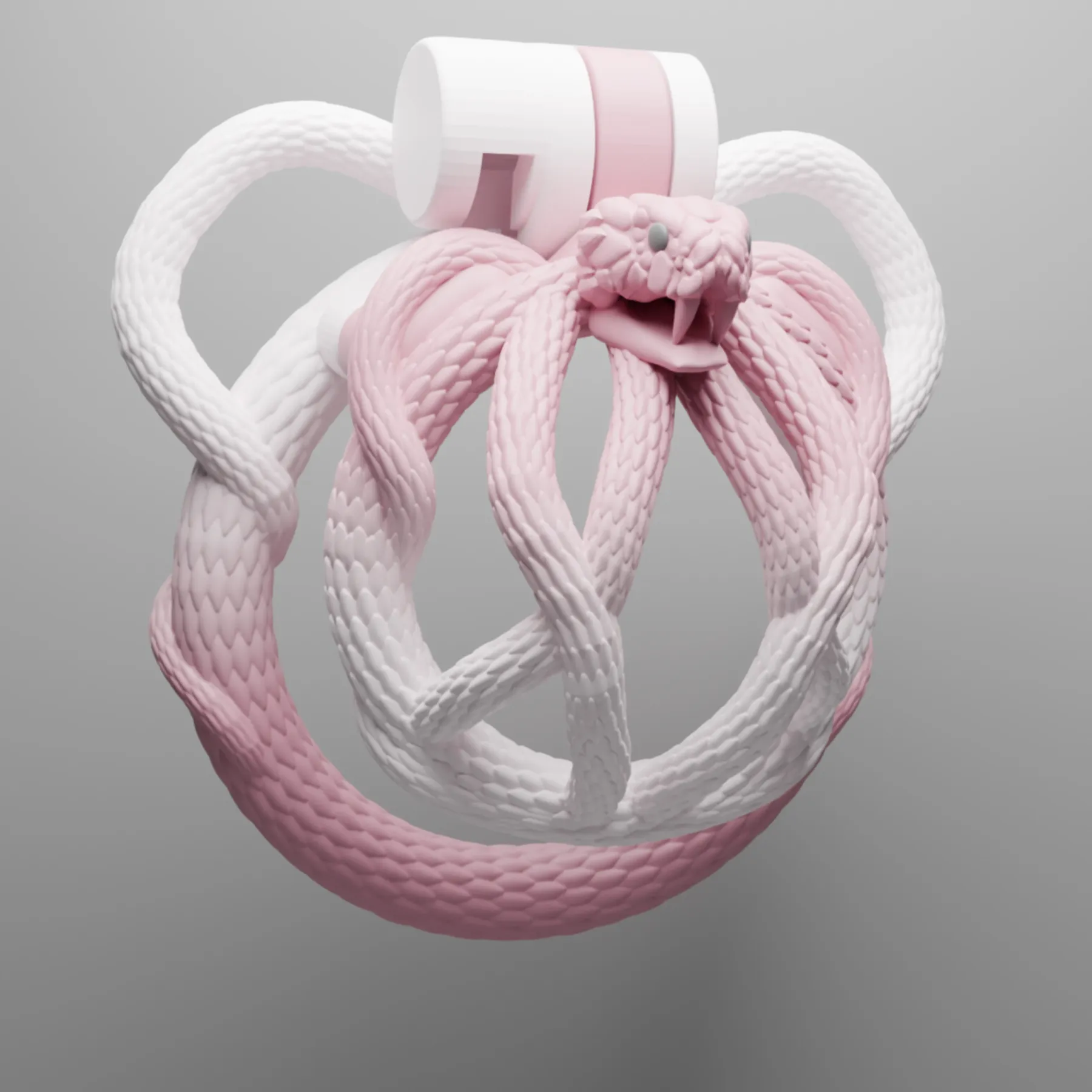 Pink Serpent Chastity Cage - Pink - image 1