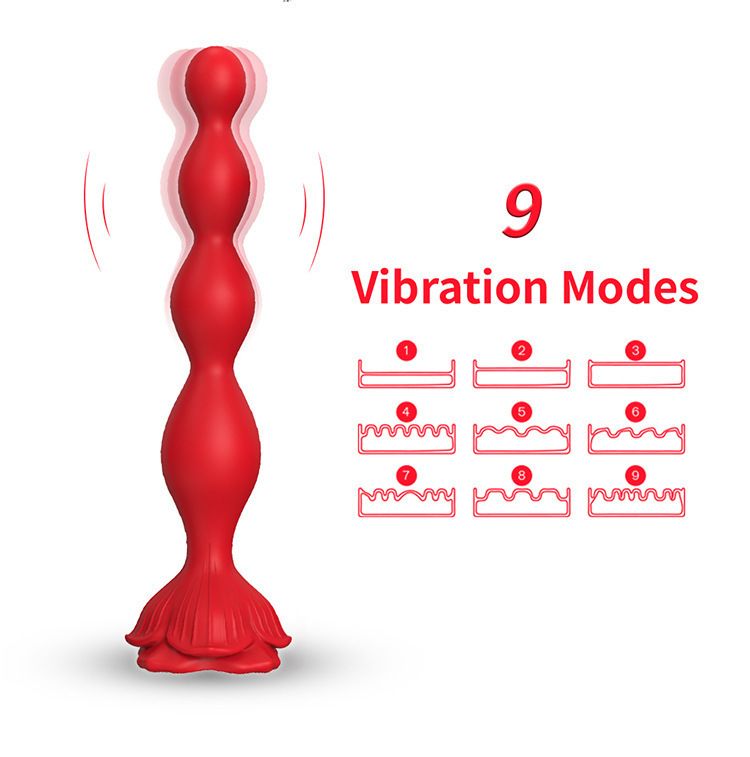 Rose Beads Vibrator Butt Plug - image 1