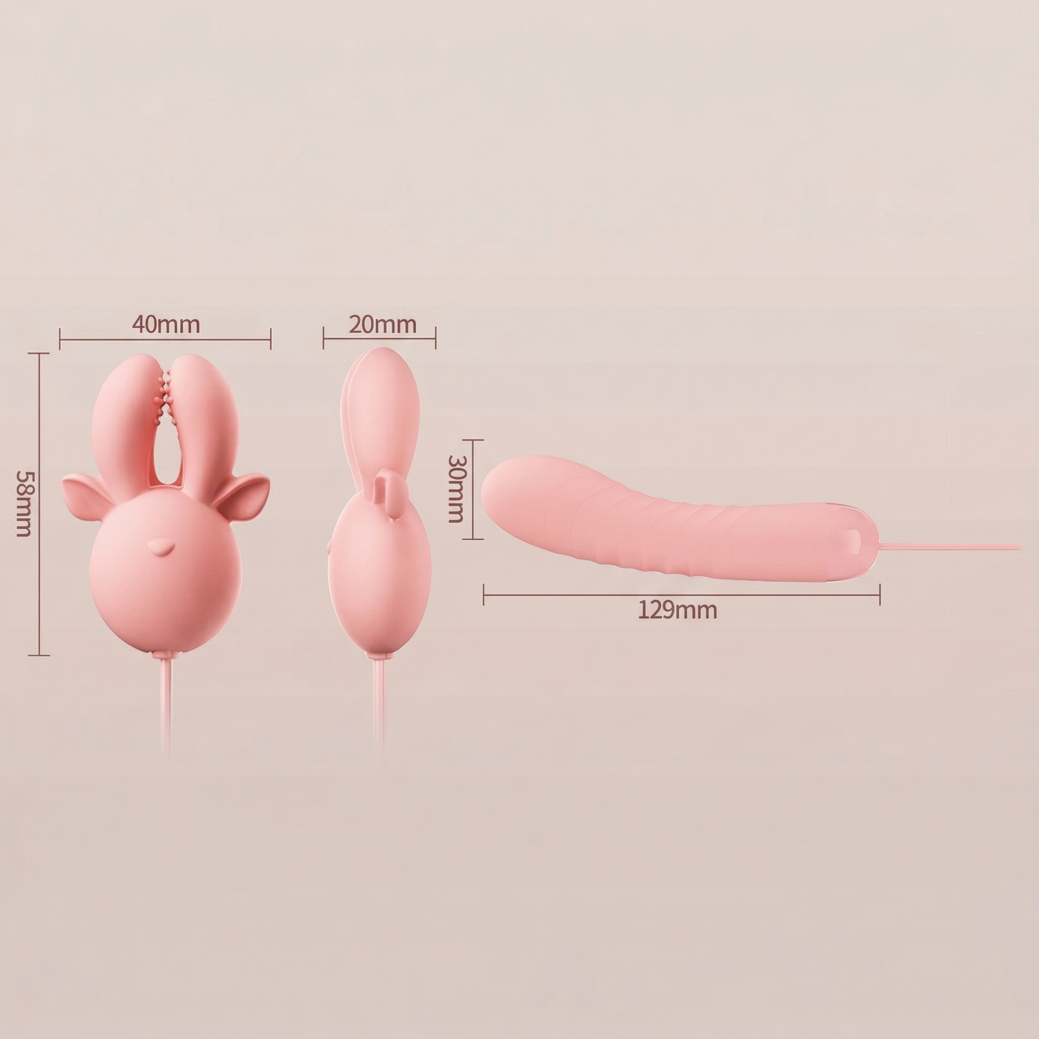 Bunny Bliss Vibrating Nipple Clamps - Pink - image 6