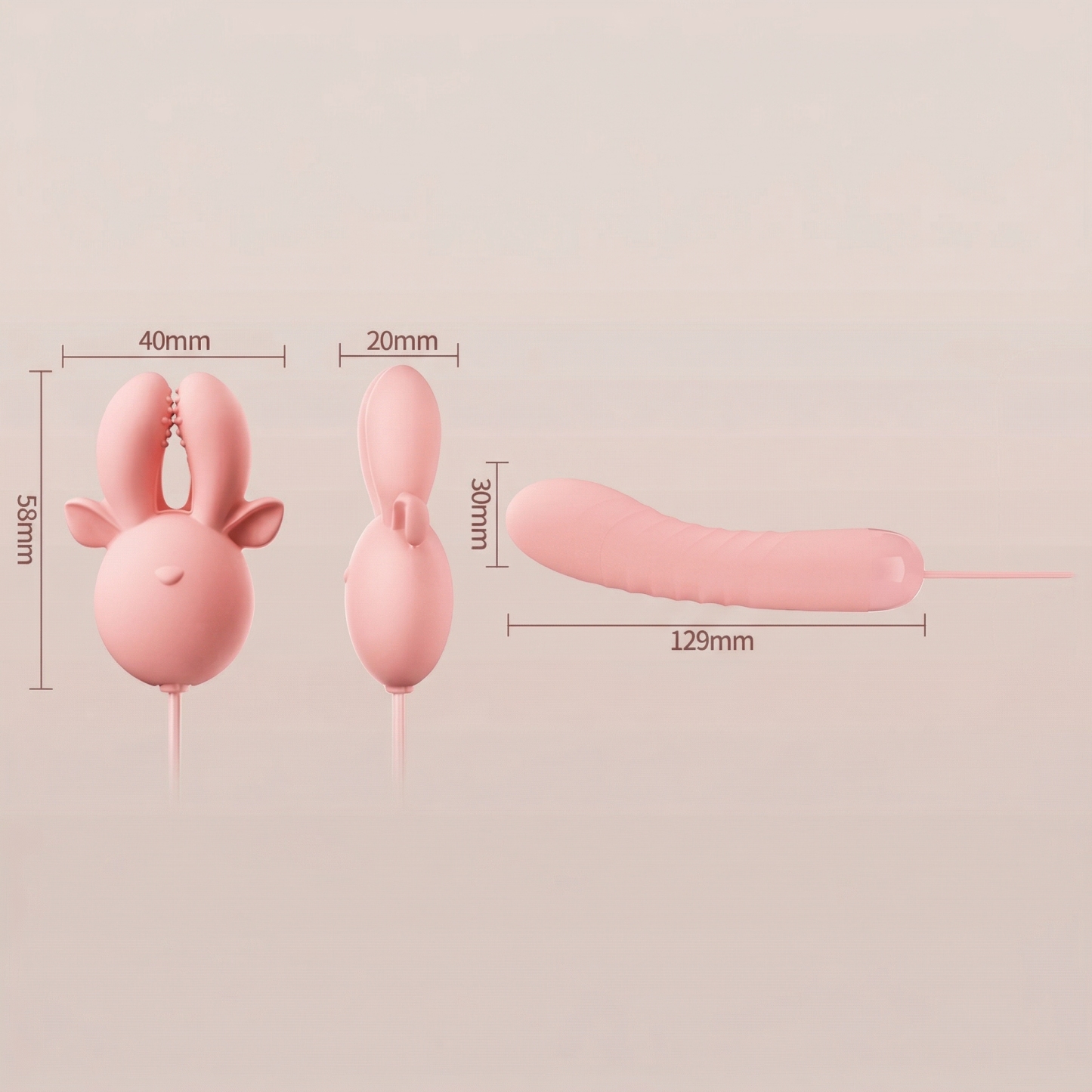 Bunny Bliss Vibrating Nipple Clamps - Pink - image 6