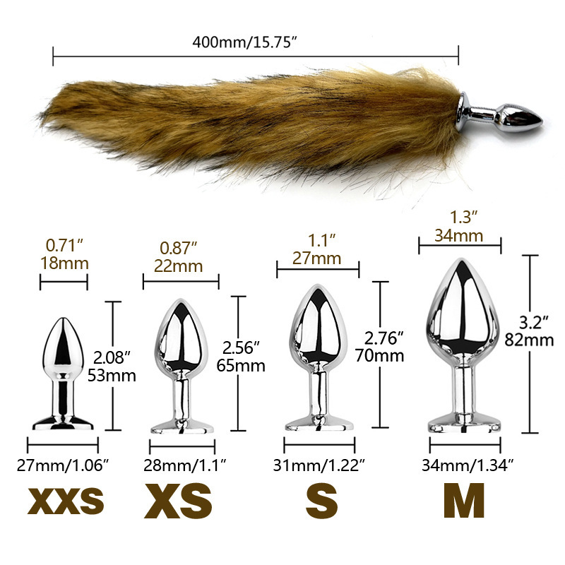Fluffy Fantasy Animal Fox Wolf Tail Butt Plug-WeLovePlugs