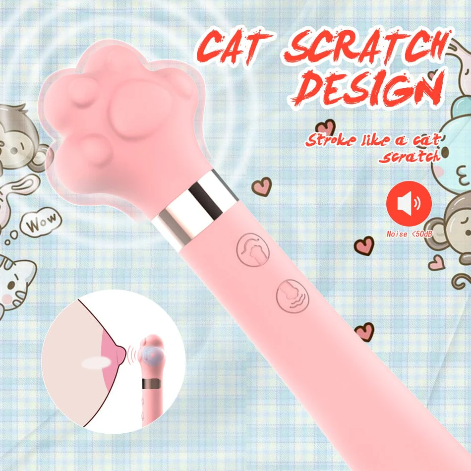 Cute Cat Paw 7 Flapping Clitoral G Spot Vibrator-WeLovePlugs