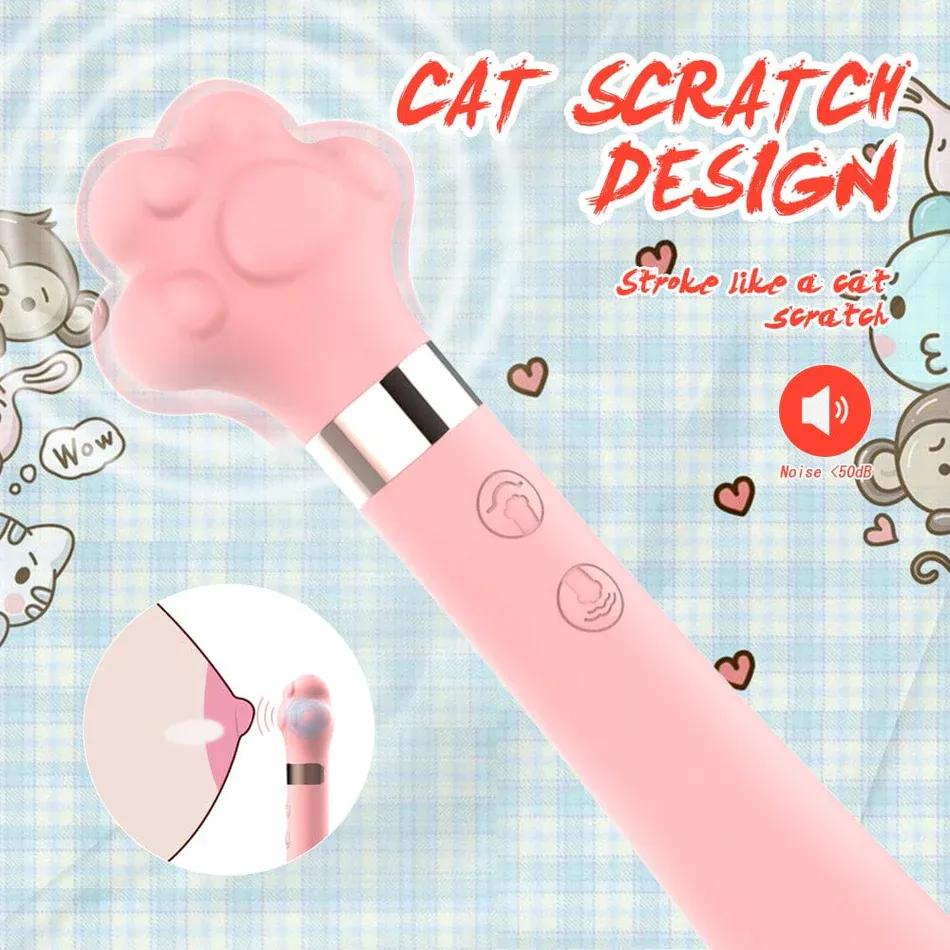 Cute Cat Paw 7 Flapping Clitoral G Spot Vibrator-WeLovePlugs