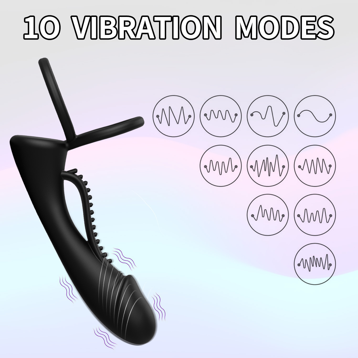 SyncPlay Dual Ring Vibrator App Control Penis Sleeve-WeLovePlugs