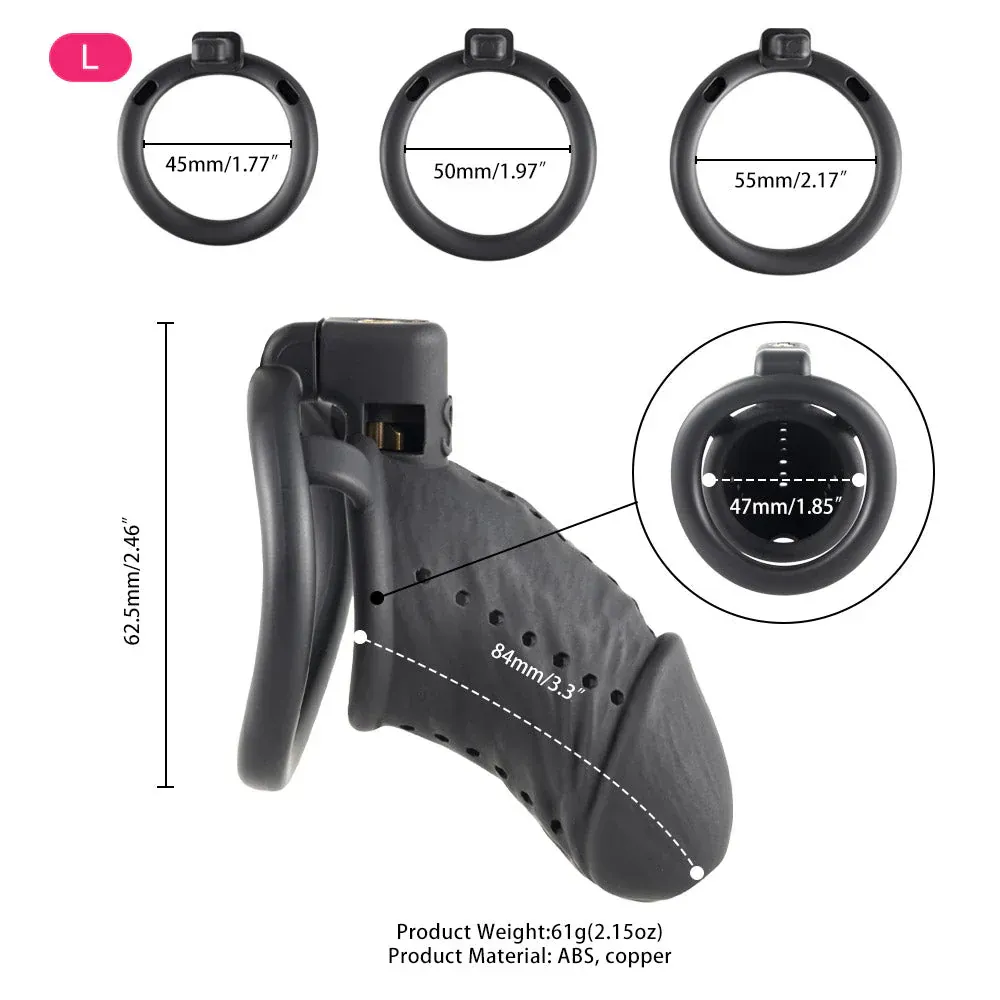 Black Cobra Slave Chastity Cage-WeLovePlugs