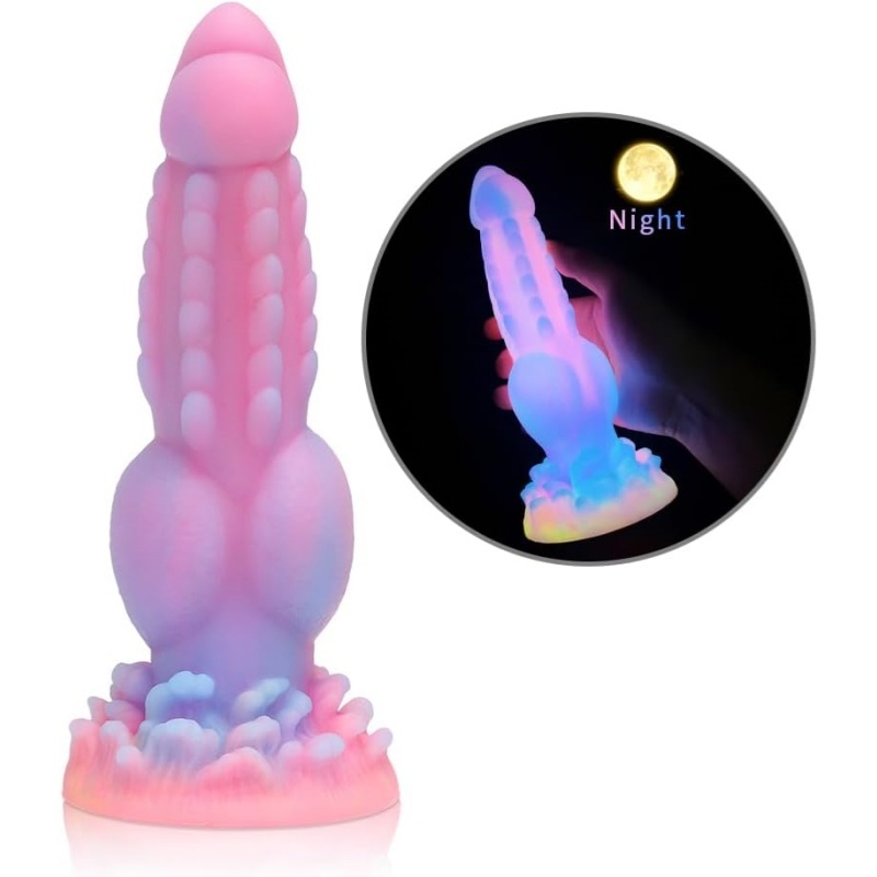 8.85'' Dog Knot Dildo with Multi-Texture Design & Glow-in-the-Dark Effect - image 6