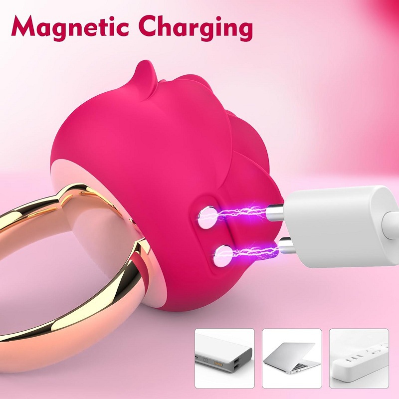 Rose Mini Finger Vibrator Ring Clit Stimulator WeLovePlugs Rose Mini Finger Vibrator Ring Clit Stimulator WeLovePlugs