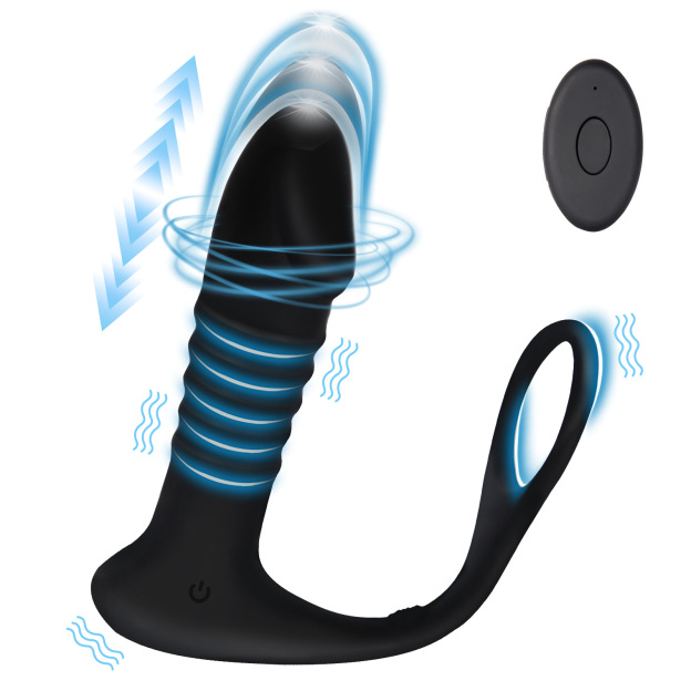 6.69''x1.7'' G Spot Butt Stimulator For Couple - Black - image 2