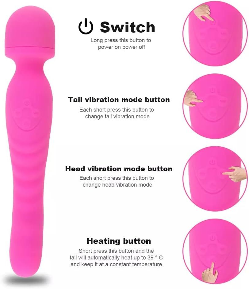 DuoPulse Heated Vibrator Massager Wand