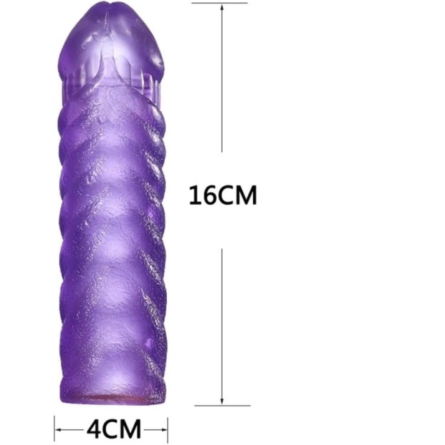 Reusable Silicon Condom Dotted Penis Sleeve For Men - image 5