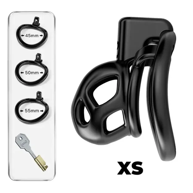 Black Cobra Slave Chastity Cage-WeLovePlugs