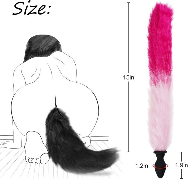 Multicolor Fox Tail Light Up Butt Plug with Remote 