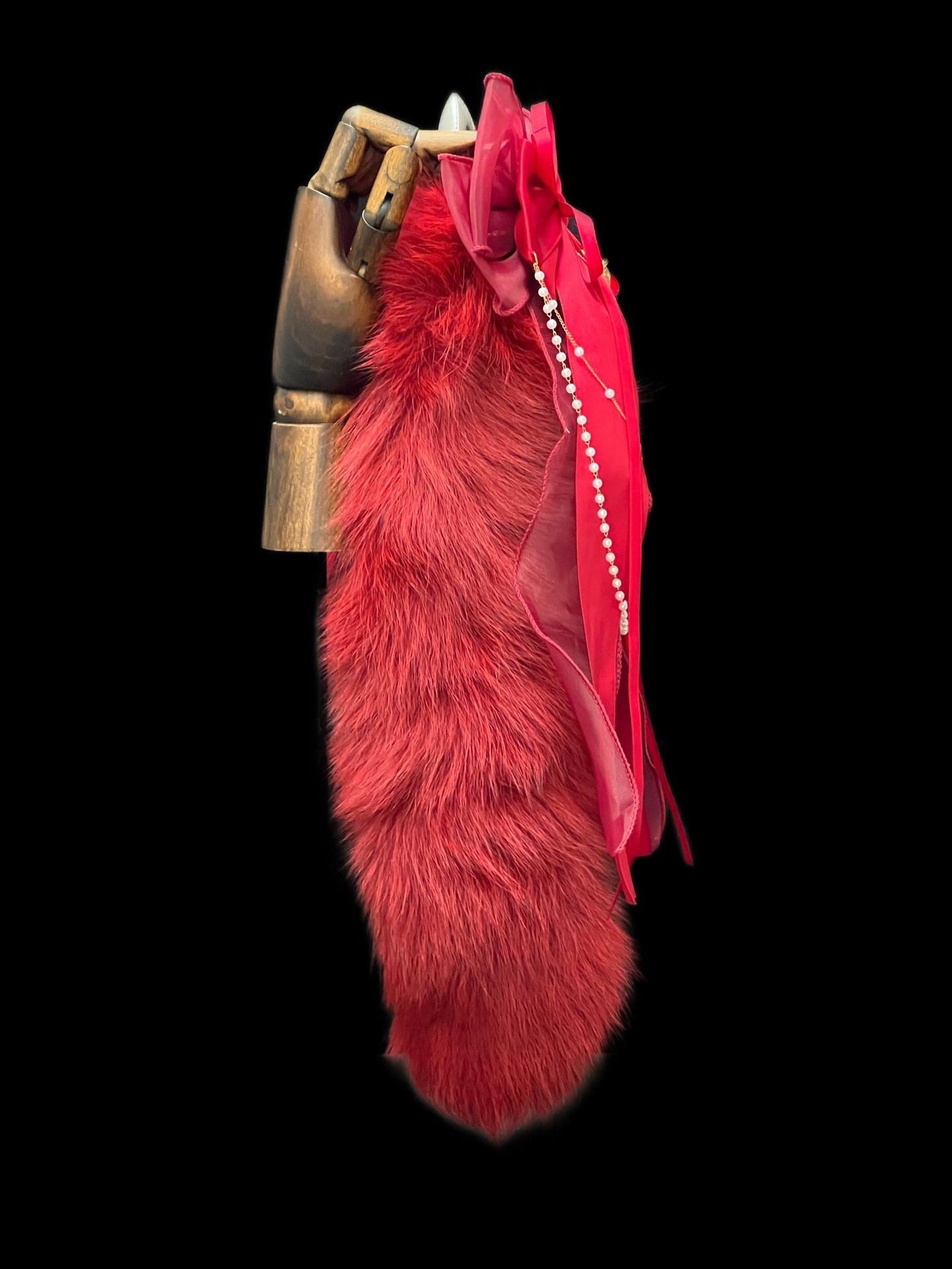 Luxury Fox Tail Plug Set – 15.7" Plush Tail With Pearl Chain & Interchangeable Plug Heads - image 9