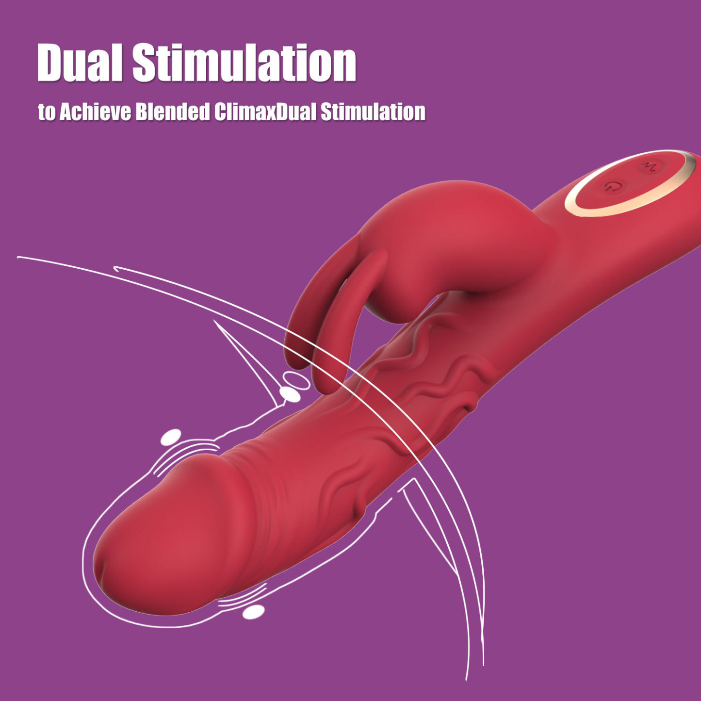 10-Mode Silicone Dual-Stimulation Rabbit Vibrator-WeLovePlugs